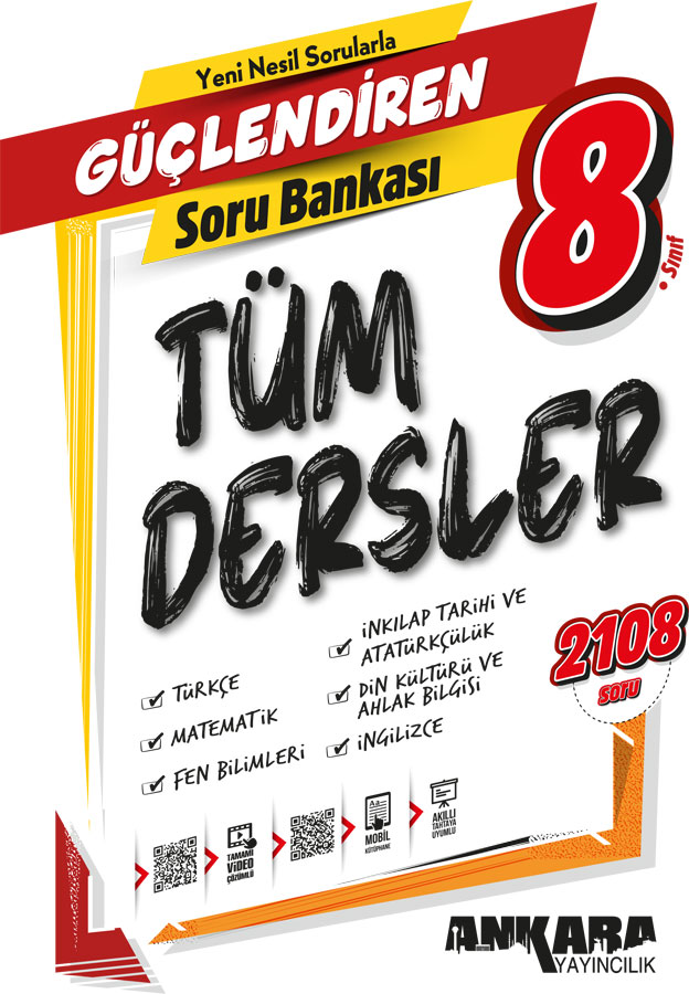 8 Sınıf Güçlendiren Tüm Dersler Soru Bankası Ankara Yayıncılık