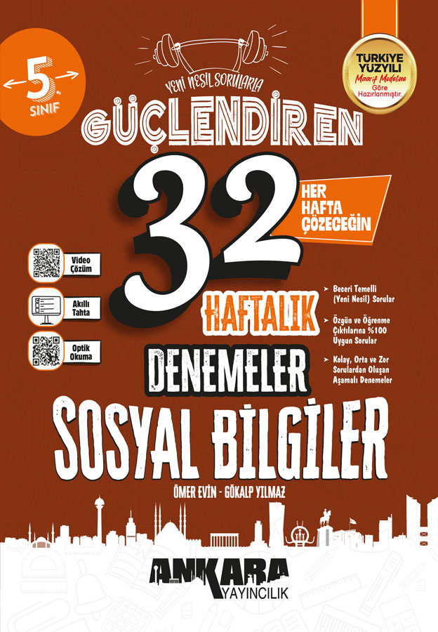 5. Sınıf Güçlendiren 32 Haftalık Sosyal Bilgiler Denemeleri