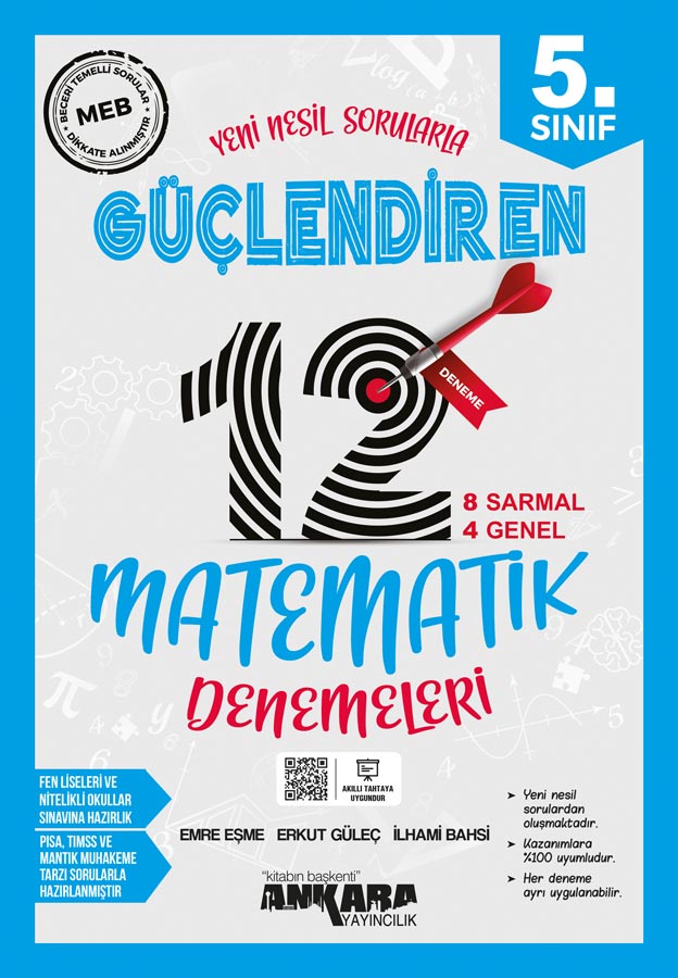 5. Sınıf Matematik Güçlendiren Denemeleri (12 Adet) - Ankara Yayıncılık