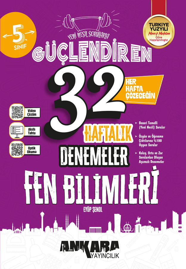 5.Sınıf Güçlendiren 32 Haftalık Fen Bilimleri Denemeleri