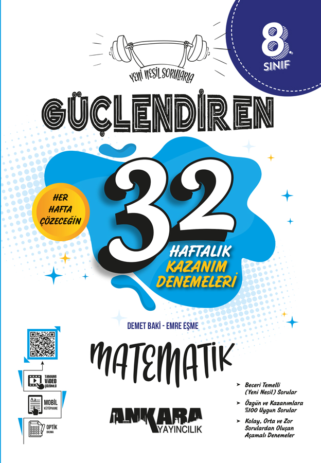 8. Sınıf Güçlendiren 32 Haftalık Matematik Kazanım Denemeleri - Ankara ...